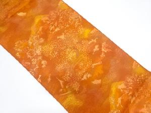 遠山に樹木・船模様織り出し名古屋帯